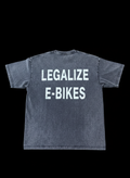"legalize e-bikes" Snow Washed oversized cotton shirt